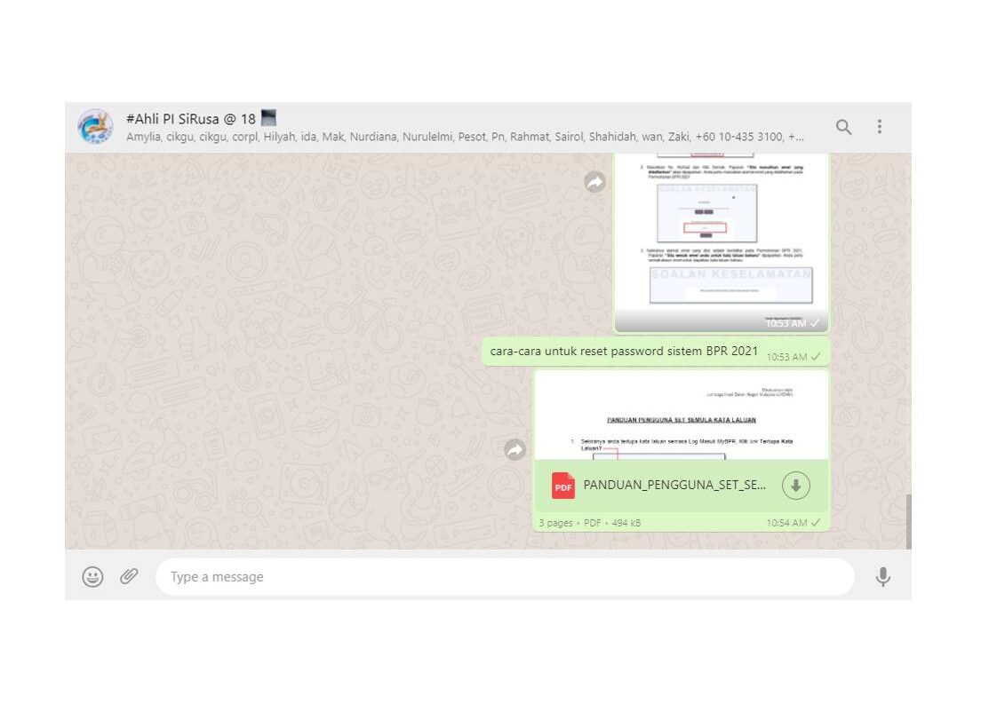 panduan reset password BPR 2021